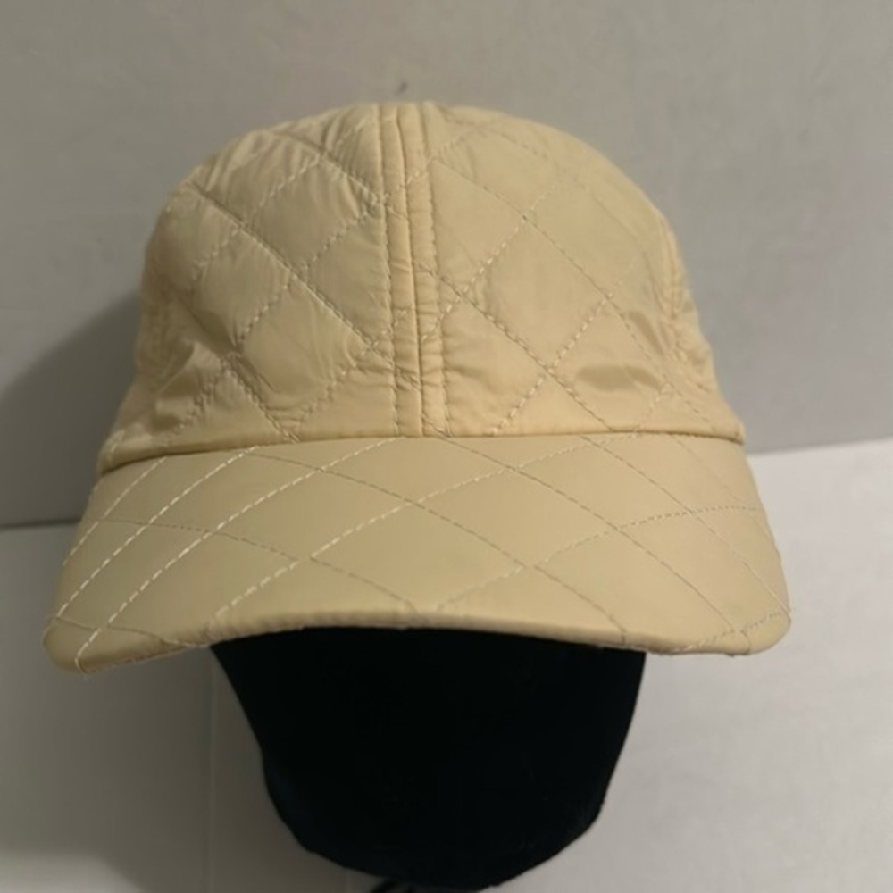 Alpine design quilted hat womens cream osfa NWT